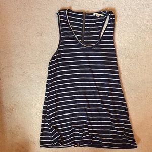 Navy striped tank top